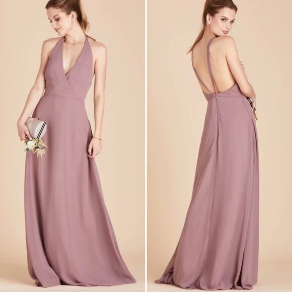 NWT BIRDY GREY Moni Convertible Dress Chiffon Dark Mauve Size Small Bridesmaid - Picture 1 of 7